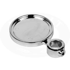 Porte-plaque rond en ABS chromé